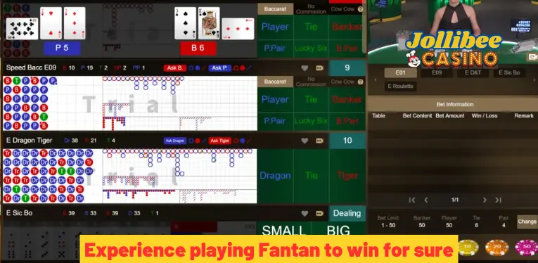 Experience playing Fantan to win for sure